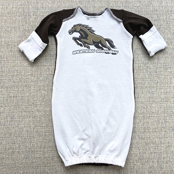 Western Michigan University Broncos newborn sleep sack infant gown new baby gift - Picture 1 of 11